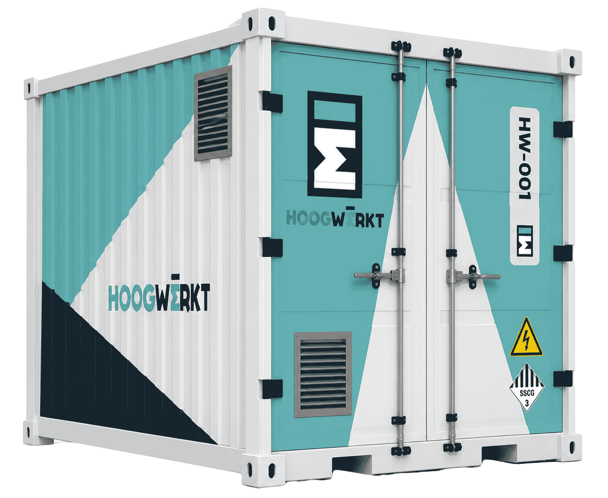 Mobiele batterij 360 kWh voor tijdelijke stroomvoorziening op locatie