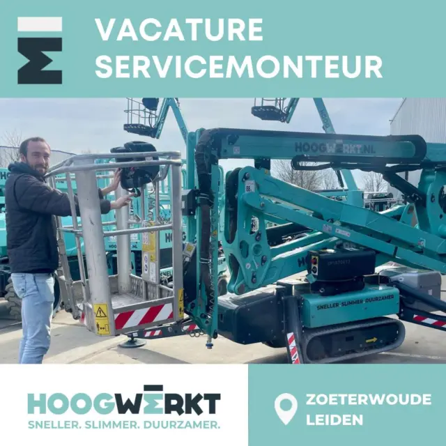 𝗛𝗘𝗕 𝗝𝗜𝗝 𝗘𝗘𝗡 𝗣𝗔𝗦𝗦𝗜𝗘 𝗩𝗢𝗢𝗥 𝗧𝗘𝗖𝗛𝗡𝗜𝗘𝗞? 𝗠𝗢𝗢𝗜. 𝗗𝗔𝗡 𝗭𝗢𝗘𝗞𝗘𝗡 𝗪𝗜𝗝 𝗝𝗢𝗨!

Wij zijn op zoek naar een 𝗦𝗲𝗿𝘃𝗶𝗰𝗲𝗺𝗼𝗻𝘁𝗲𝘂𝗿 die onze vloot in topconditie houdt, zowel op onze locatie in Zoeterwoude als bij de klant. 💪 Onze vloot bestaat uit elektrische en hybride machines met krachtige lithium-ion-accu’s. Samen met het verhuurteam zorg jij ervoor dat alles soepel blijft draaien en voer je reparaties uit waar nodig.

𝗞𝗹𝗶𝗻𝗸𝘁 𝗱𝗶𝘁 𝗮𝗹𝘀 𝗷𝗼𝘂𝘄 𝘃𝗼𝗹𝗴𝗲𝗻𝗱𝗲 𝘂𝗶𝘁𝗱𝗮𝗴𝗶𝗻𝗴? Wij kunnen niet wachten om van je te horen! 😉

𝗪𝗲𝗿𝗸𝗲𝗻 𝗯𝗶𝗷 𝗛𝗼𝗼𝗴𝘄𝗲𝗿𝗸𝘁:

▶️ Bedrijfsauto ter beschikking;
▶️ Splinternieuw, geavanceerd apparatuur en gereedschap;
▶️ Een informele en gezellige werkomgeving;
▶️ Marktconform salaris en aantrekkelijke arbeidsvoorwaarden;
🚀 Neem contact op met Suzanne Geerts voor meer info of kijk op www.hoogwerkt.nl/vacature-service-monteur/

📞 M: 0618559399
📧 E: suzanne.geerts@hoogwerkt.nl
#Vacature #Servicemonteur #Hoogwerkt #TechnischeVacature